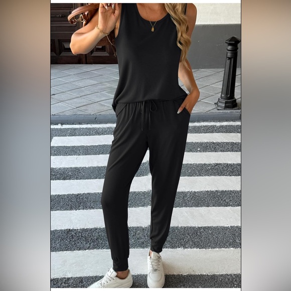 Pants - 80. Black Women's Lounge Set NWOT Size Medium and Large